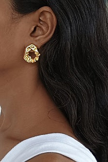 Gold Plated Swarovski Stud Earrings