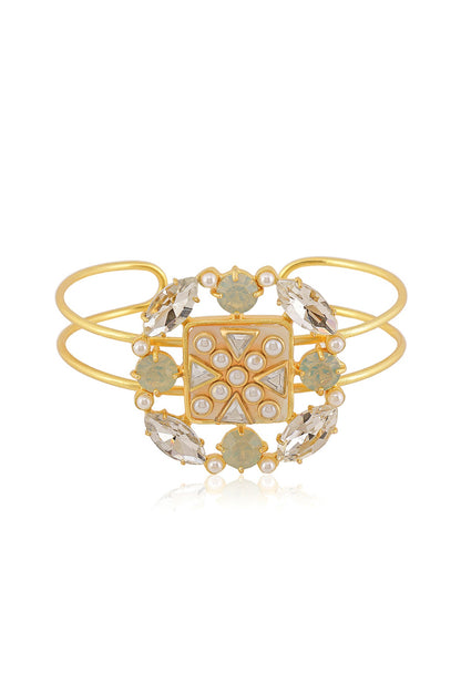 Gold Finish Natural Stone Bracelet