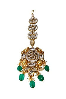 Gold Finish Swarovski Maang Tikka