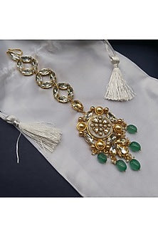 Gold Finish Swarovski Maang Tikka