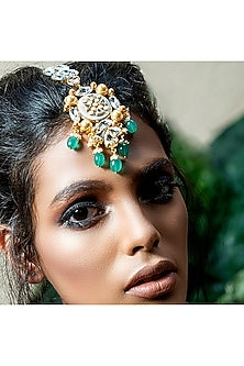 Gold Finish Swarovski Maang Tikka