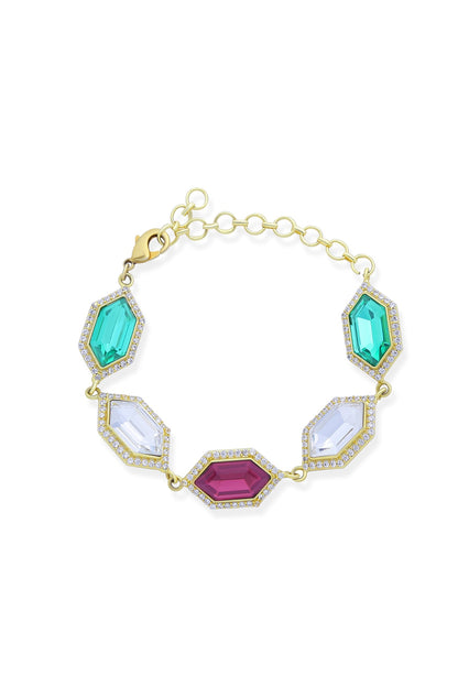 Gold Plated Swarovski Crystal Bracelet
