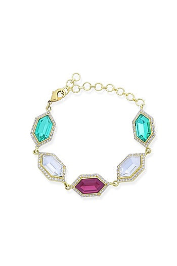 Gold Plated Swarovski Crystal Bracelet