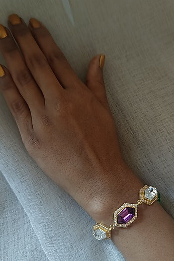 Gold Plated Swarovski Crystal Bracelet
