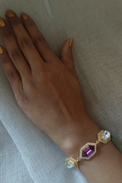 Gold Plated Swarovski Crystal Bracelet