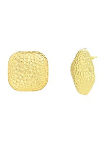 Gold Plated Textured Stud Earrings