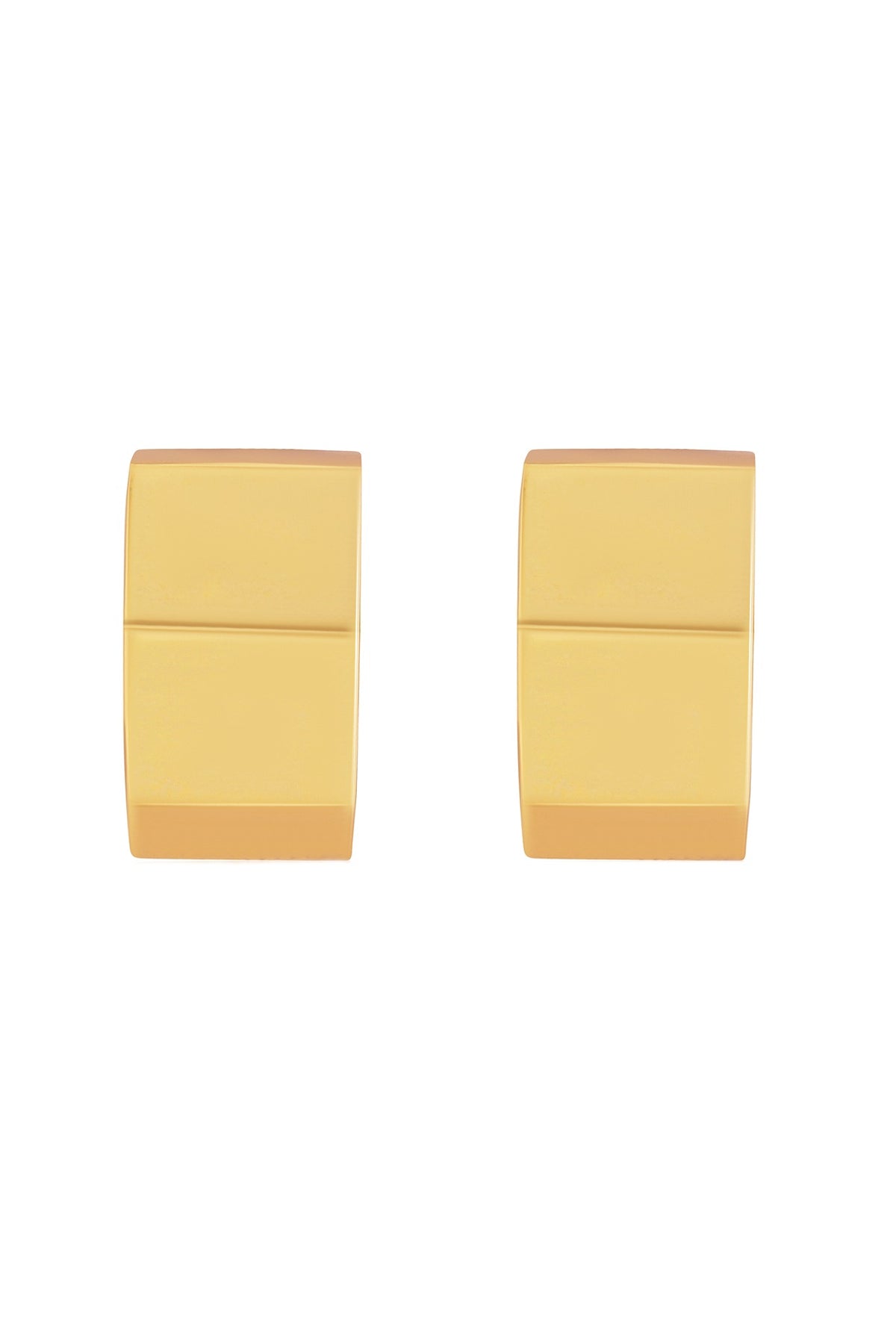 Gold Plated Hexagonal Mini Hoop Earrings