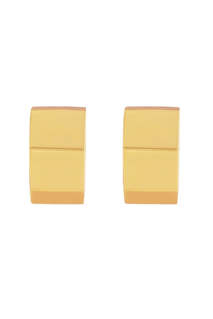 Gold Plated Hexagonal Mini Hoop Earrings