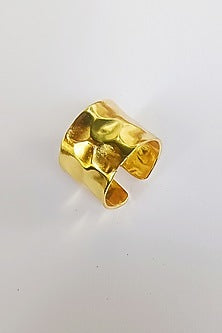 Gold Finish Textured Ring
