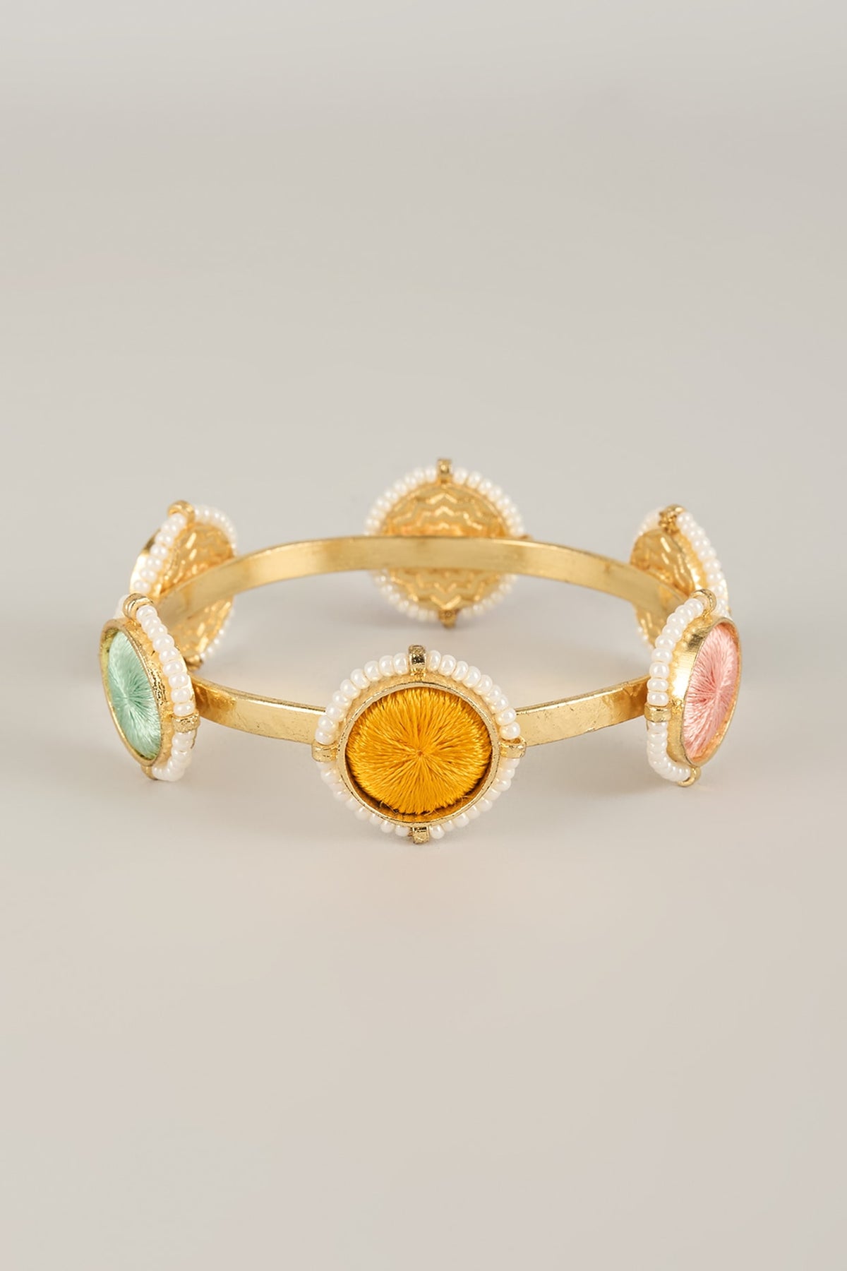Multi-Colored Pearl Beaded Bangle