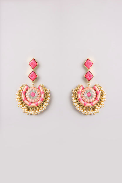 Multi-Colored Seed Pearl Dangler Earrings