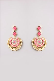 Multi-Colored Seed Pearl Dangler Earrings