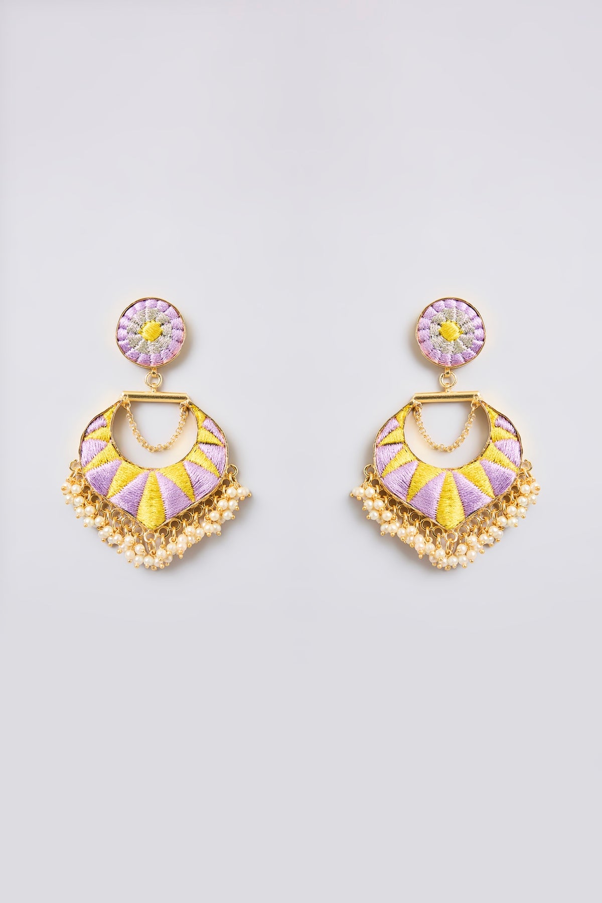 Multi-Colored Mixed Metal Dangler Earrings