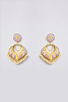 Multi-Colored Mixed Metal Dangler Earrings