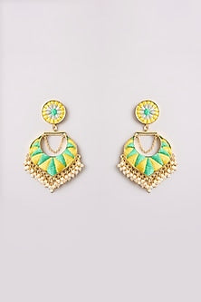 Multi-Colored Seed Pearl Dangler Earrings