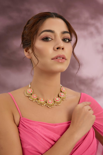 Multi-Colored Stone & Silk Thread Necklace