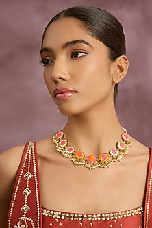 Multi-Colored Stone & Silk Thread Necklace