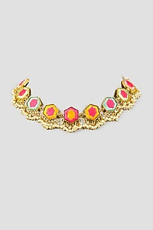 Multi-Colored Stone & Silk Thread Necklace