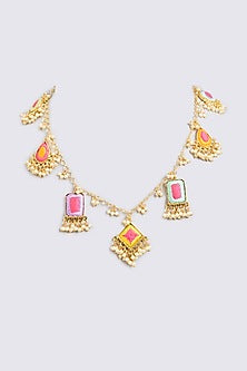 Multi-Colored Mixed Metal Necklace
