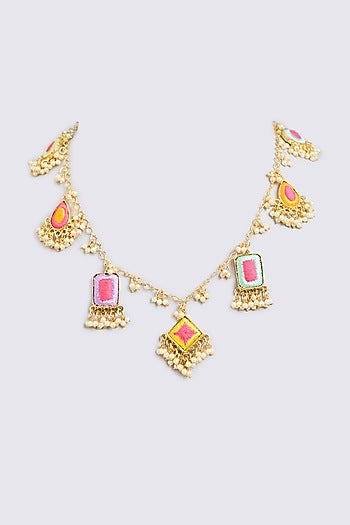 Multi-Colored Mixed Metal Necklace