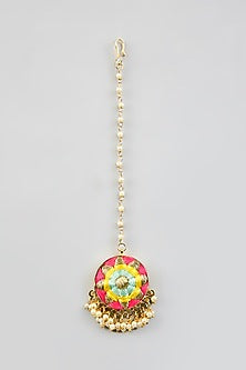 Multi-Colored Silk Thread Embroidered Necklace Set