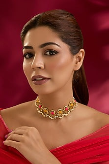 Multi-Colored Seed Pearl Choker Necklace