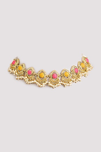 Multi-Colored Seed Pearl Choker Necklace