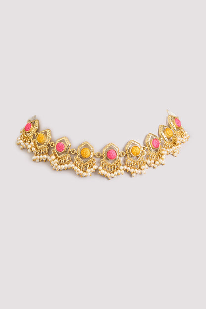 Multi-Colored Seed Pearl Choker Necklace