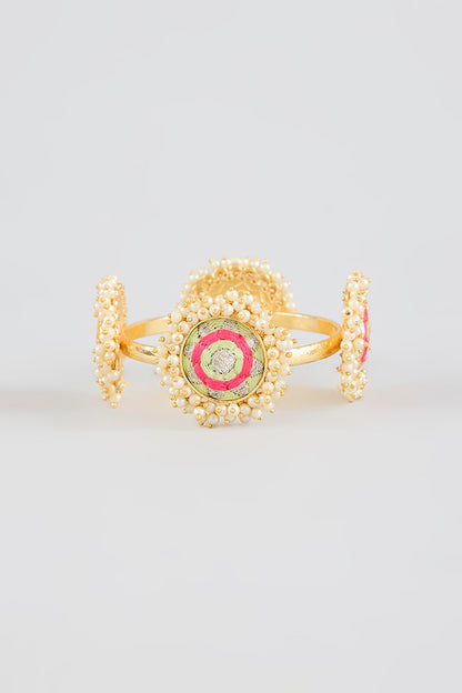 Multi-Colored Stone & Silk Thread Bangle