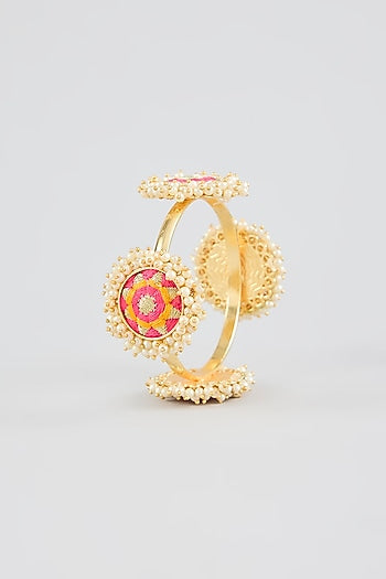 Multi-Colored Stone & Silk Thread Bangle