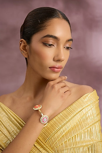 Multi-Colored Silk Thread Embroidered Bangle