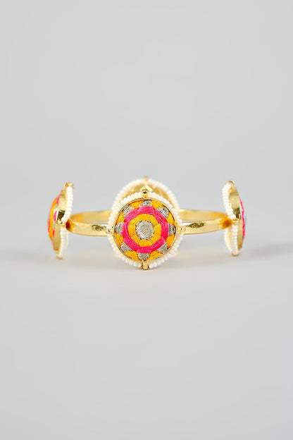 Multi-Colored Silk Thread Embroidered Bangle
