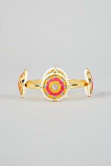 Multi-Colored Silk Thread Embroidered Bangle