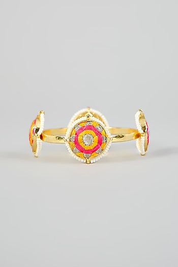 Multi-Colored Silk Thread Embroidered Bangle