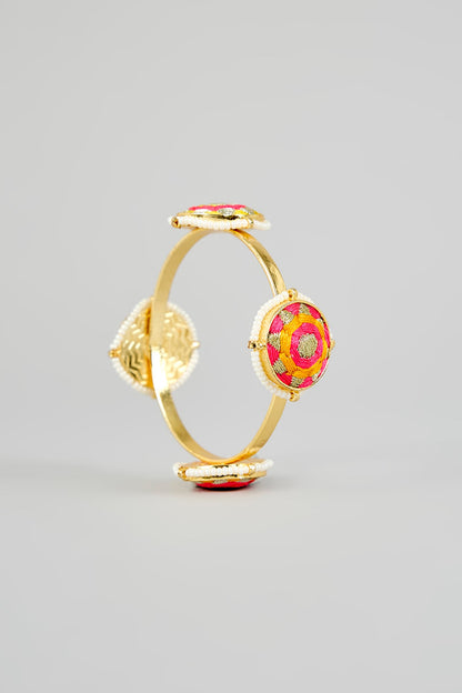 Multi-Colored Silk Thread Embroidered Bangle
