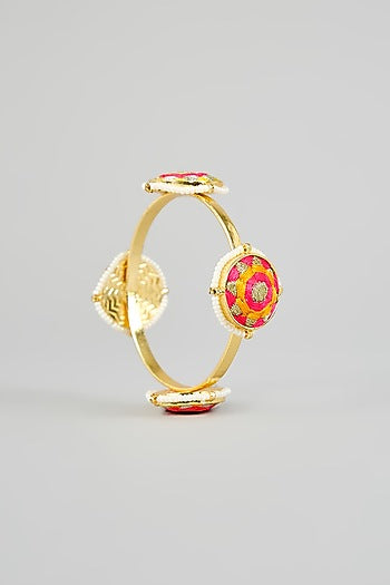 Multi-Colored Silk Thread Embroidered Bangle