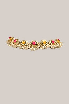 Gold Plated Enameled Choker Necklace