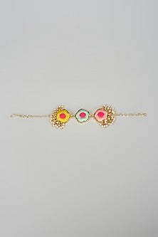 Gold Plated Multi-Colored Enameled Necklace Set
