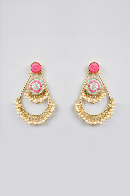 Multi-Colored Mixed Metal Dangler Earrings