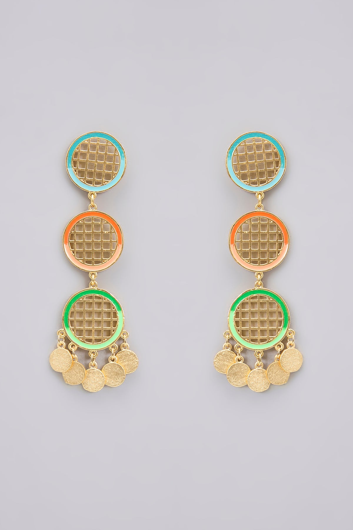 Gold Plated Pearl Dangler Earrings