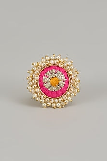 Gold Plated Multi-Colored Enameled Ring