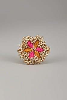 Gold Plated Multi-Colored Enameled Ring
