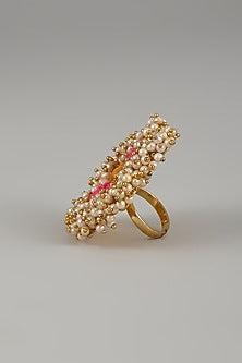 Gold Plated Multi-Colored Enameled Ring