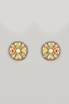 Gold Plated Swarovski Crystal Stud Earrings