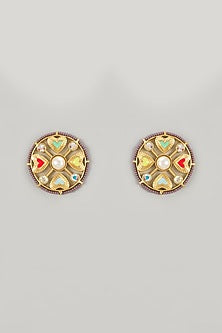 Gold Plated Swarovski Crystal Stud Earrings