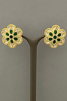 Gold Finish Stud Earrings