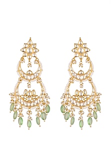 Gold Finish Dangler Earrings