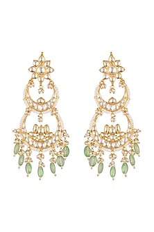 Gold Finish Dangler Earrings