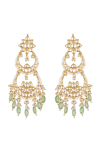 Gold Finish Dangler Earrings
