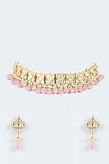 Gold Plated Choker Necklace Set